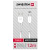 Swissten datový kabelusb/micro usb bílý 1,2m  (samoprodavač)