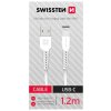 Swissten datový kabel usb/usb-c bílý 1,2m