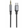 Swissten audio adaptértextile usb-c (samec) / 3,5 mm jack (samec) 1,5m černý (nahrazuje 73501303)