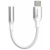 Swissten audio adaptértextile usb-c (samec) / 3,5mm aux 0,15 m bílý (nahrazuje 73501302)