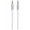 Swissten audio kabeltextile jack (samec) / jack (samec) 1,5 m bílý