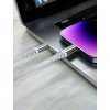 Swissten datový kabel kevlar usb-c / lightning 1,5 m bílý
