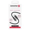 Swissten datový kabel soft silicone usb-a / lightning 0,4 m černý