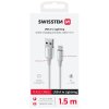 Swissten datový kabeltextile ii usb / lightning 1,5 m bílý