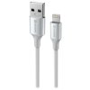 Swissten datový kabeltextile ii usb / lightning 1,5 m bílý