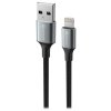 Swissten datový kabeltextile ii usb / lightning 1,5 m černý
