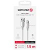 Swissten datový kabeltextile ii usb / usb-c 1,5 m bílý