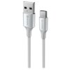 Swissten datový kabeltextile ii usb / usb-c 1,5 m bílý