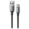 Swissten datový kabeltextile ii usb / usb-c 1,5 m černý