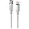 Swissten datový kabeltextile ii usb-c / lightning 1,5 m bílý