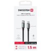 Swissten datový kabeltextile ii usb-c / lightning 1,5 m černý