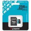 KINGSTON Canvas Go Plus Gen4 256GB microSDXC / C10 / UHS-I U3 V30 / up to  200MB/s / vč. adaptéru