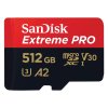 SanDisk Extreme PRO microSDXC 512GB / A2 C10 V30 UHS-I U3 / 200MB/s & 140MB/s / SD Adaptér + 2 years RescuePRO
