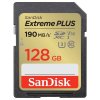 SanDisk Extreme PLUS 128GB SDXC / UHS-I, Class 10, U3, V30 /  up to 190MB/s & 90MB/s Read/Write / + 2 years RescuePRO