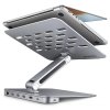 AXAGON hliníkový stojan pro notebooky velikosti 10" - 16" s USB hubem / HMC-STND /  HDMI / 3xUSB-A / GLAN / PD