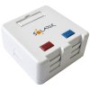 Solarix zásuvka modulární pro 2 keystony na omítku bílá SXMO-2-0-WH