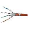 PLANET kabel SFTP, drát, Cat 6A, 4p, 500MHz, B2cas1d1a1 LS0H, stíněné páry, Planet Elite, oranžový, Dca, 420m