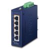 Planet IGS-504PT Průmyslový PoE switch, 5x1Gb, 4x PoE 802.3at 120W, -40až75°C, dual 48-54VDC, IP30, fanless