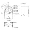 Dahua PFB203W Držák na zeď pro montáž stropní kamery Dahua HDW(EP/SP/RP), HDBW(RP/EP), SD22