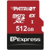 PATRIOT EP Express MircoSD Card 512GB / UHS-I / U3 / CL10 / R:800 / W:600MB/s / Vhodné pro Nintendo Switch 2