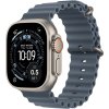 Apple Watch Ultra 3 49mm Přírodní titan s ocelově modrým oceánským řemínkem