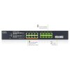 Zyxel XMG1915-18EP, 16-port 2.5GbE, 2 SFP+, 8 x PoE++ 180W  Smart Switch, hybird mode, standalone or NebulaFlex Cloud
