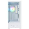 Zalman skříň P40 DS / ATX / 4x120mm ARGB fan / 2xUSB 3.0 / USB-C / displej / panoramatická / bílá