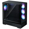 Zalman skříň P40 Prism Plus / midT / 4x120mm ARGB fan / 2xUSB 3.0 / USB-C / panoramatická / černá