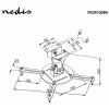 NEDIS stropní držák pro projektor/ Full motion/ nosnost 10 kg/ otáčení 360°/ 4 ramena/ ocel/ černý