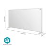 NEDIS Wi-Fi chytrý infračervený topný panel/ 700W/ 120 x 620 x 240 mm/ nastavení teploty/ termostat/ IP44/ DO/ bílý