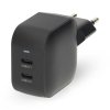 NEDIS síťová nabíječka/ 45 W/ PD 3.0/ rychlé nabíjení/ 2.25 / 3.0 A/ 2x USB-C/ černá