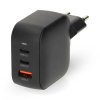 NEDIS síťová nabíječka/ 70 W/ PD 3.0/ rychlé nabíjení/ 1.5 / 2.25 / 2.5 / 3.0 / 3.5 A/ USB-A/ 2x USB-C/ černá