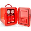 NEDIS Melissa přenosná mini lednička/ objem 4 litry/ chlazení 8 - 18 °C/ AC 100 - 240 V / 12 V/ spotřeba 48 W/ červená
