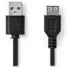 NEDIS prodlužovací kabel USB 2.0/ zástrčka USB-A - zásuvka USB-A/ černý/ bulk/ 3m