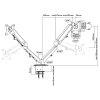 Neomounts DS70-700BL2/Držák displeje/na stůl/17-27"/svorka/VESA 100X100/nosn. 2x7kg/plynový píst/2 displeje/černý
