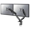 Neomounts DS70-700BL2/Držák displeje/na stůl/17-27"/svorka/VESA 100X100/nosn. 2x7kg/plynový píst/2 displeje/černý