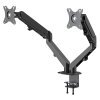 Neomounts DS70-700BL2/Držák displeje/na stůl/17-27"/svorka/VESA 100X100/nosn. 2x7kg/plynový píst/2 displeje/černý