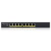 ZyXEL GS1900-8HP v3, 8-port GbE L2 PoE Smart Switch, 802.3at, desktop, fanless, 70 Watt