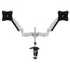 Neomounts FPMA-D950D/Držák displeje/na stůl/10-27"/svorka+průchodka/VESA 100X100/plyn. píst/nosn.2x9kg/2 displeje/stříbr
