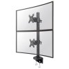 Neomounts FPMA-D960DVBLACKPLUS/Držák zakřiv. displeje/na stůl/17-49"/svorka/VESA 100X100/nosn. 2x15kg/2 displeje vert./č