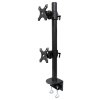 Neomounts FPMA-D960DVBLACKPLUS/Držák zakřiv. displeje/na stůl/17-49"/svorka/VESA 100X100/nosn. 2x15kg/2 displeje vert./č
