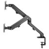 Neomounts FPMA-D650DBLACK/Držák displeje/na stůl/17-27"/svorka+průchodka/VESA 100X100/nosn.2x7kg/2 displeje/černý