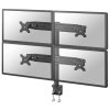 Neomounts FPMA-D700D4/Držák displeje/na stůl/19-30"/svorka/VESA 100X100/nosn. 4x8kg/4 displeje/černý