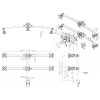 Neomounts FPMA-D700D6/Držák displeje/na stůl/19-27"/svorka/VESA 100X100/nosn. 6x8kg/6 displejů/černý