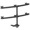 Neomounts FPMA-D700DD6/Držák displeje/na stůl/10-27"/stojan+průchodka/VESA 100X100/nosn. 6x8kg/6 displejů/černý