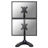 Neomounts FPMA-D700DDV/Držák displeje/na stůl/10-27"/stojan+průchodka/VESA 100X100/nosn. 2x6kg/2 displeje vert/černý