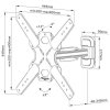 Neomounts Select  WL40S-840BL14 / Screen Wall Mount (full motion, 2 pivots, VESA 400x400) / Black