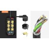 COLORWAY Prodlužovací napájecí přívod/ 6x Schuko/ 4x USB 5V / kabel 2m