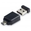 VERBATIM Flash disk Store 'n' Stay NANO/ 16GB/ USB 2.0 + OTG adaptér/ černá