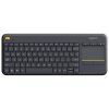 Logitech klávesnice Touch K400 Plus / Bezdrátová/ 2.4GHz/ Touchpad/ USB přijímač/ UK/ Černá